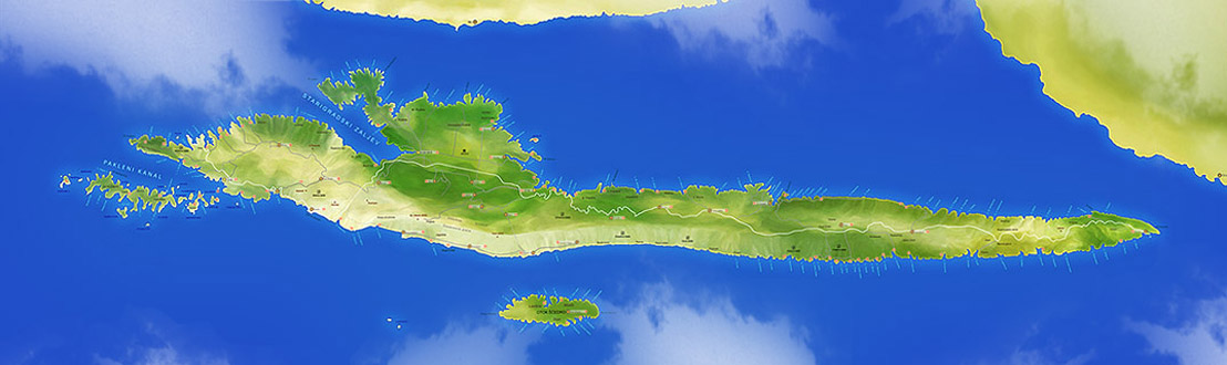 Map of Island Hvar